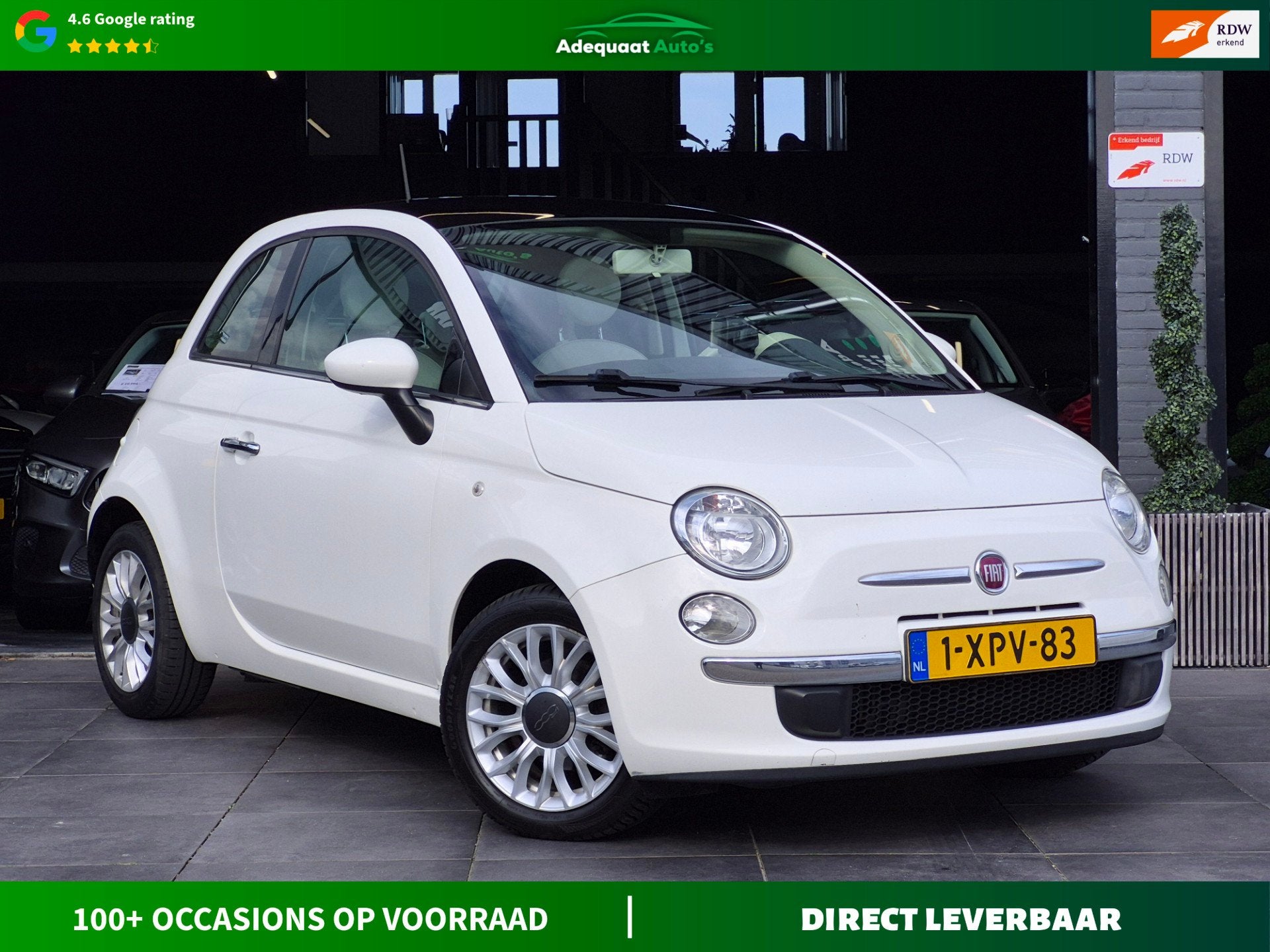 Fiat 500 0.9 TwinAir Turbo Lounge 2e Eig|Navi|Pano|Airco|APK, Auto's, Voorwielaandrijving, Verwarmde buitenspiegels, Gebruikt