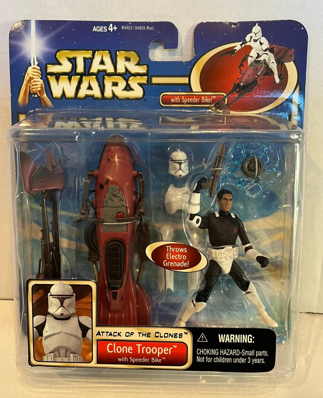 Star Wars AOTC Clone Trooper with speeder bike (ongeopend), Verzamelen, Star Wars, Ophalen of Verzenden, Actiefiguurtje