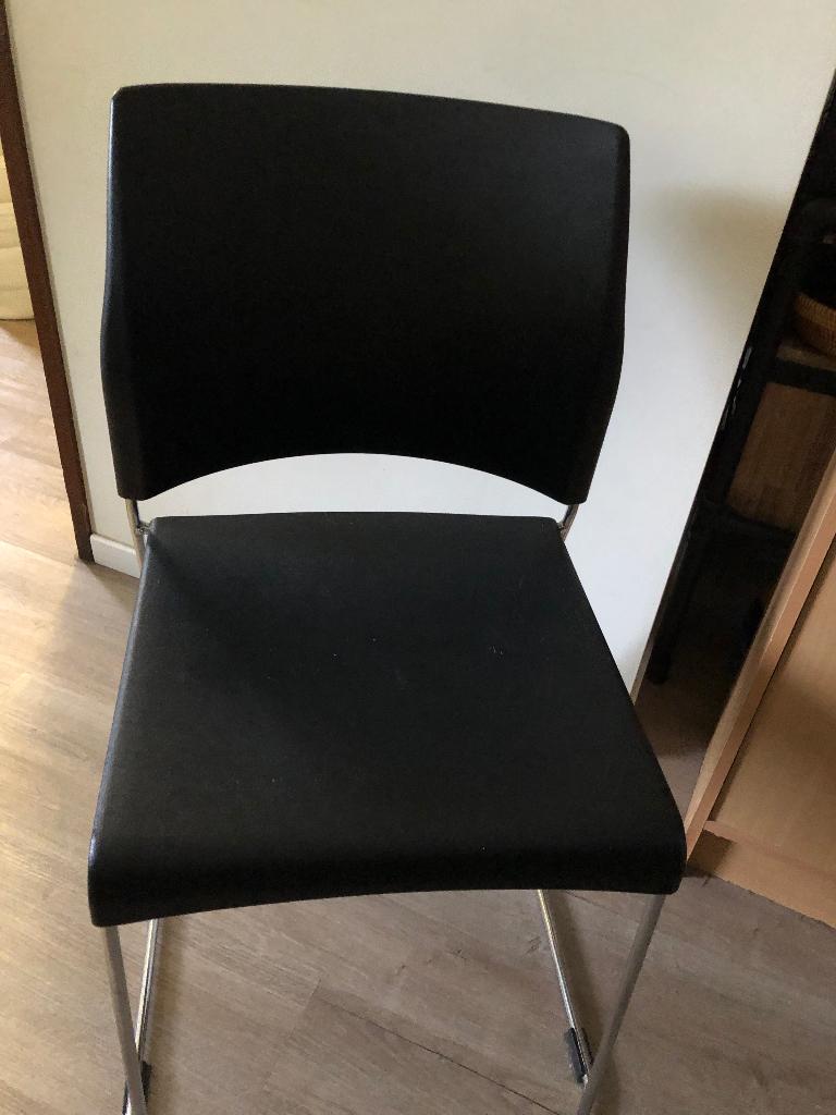STING kantine stoelen, Ophalen, Gebruikt, Zwart, Metaal