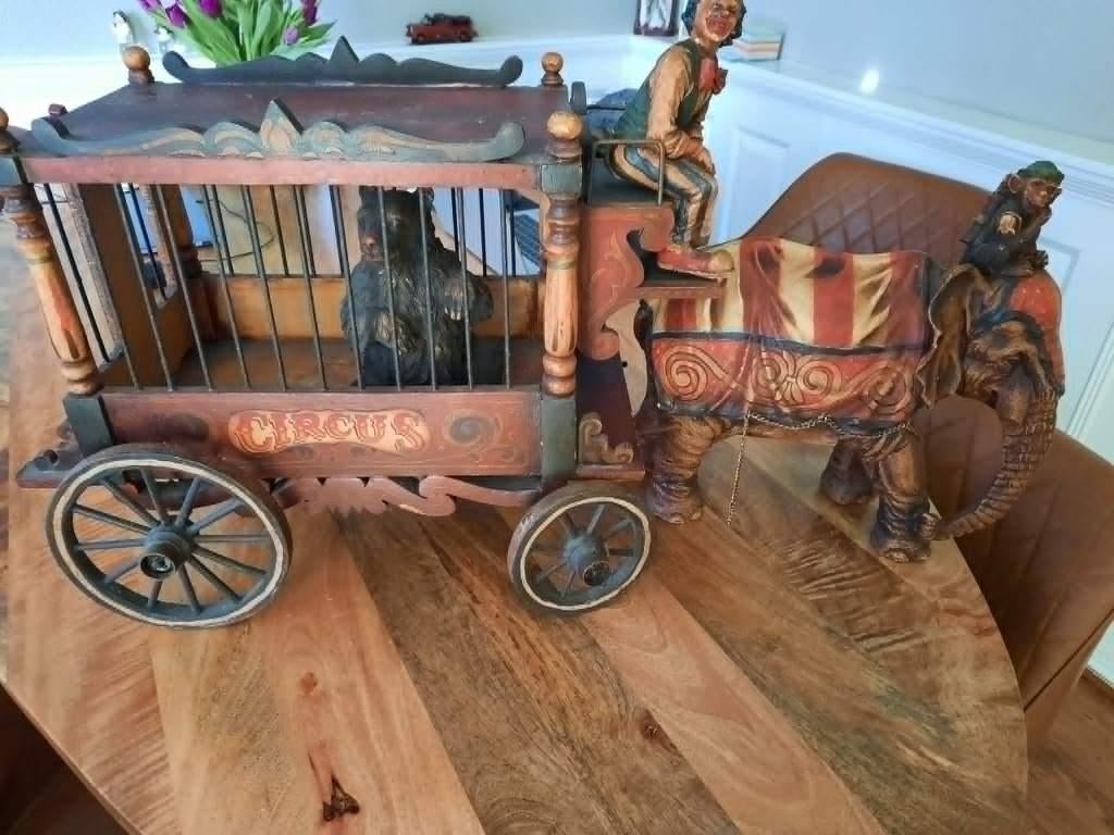 ANTIEKE CIRCUSWAGEN COMPLEET, Antiek en Kunst, Antiek | Speelgoed, Ophalen