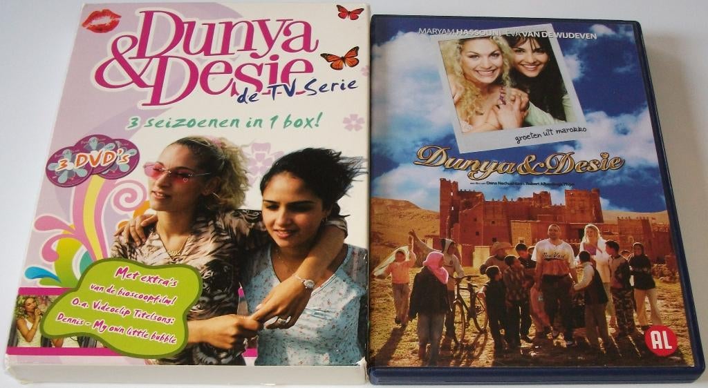 Dvd *** DUNYA & DESIE *** Complete TV-Serie + Film, Cd's en Dvd's, Alle leeftijden, Boxset, Ophalen of Verzenden, Zo goed als nieuw