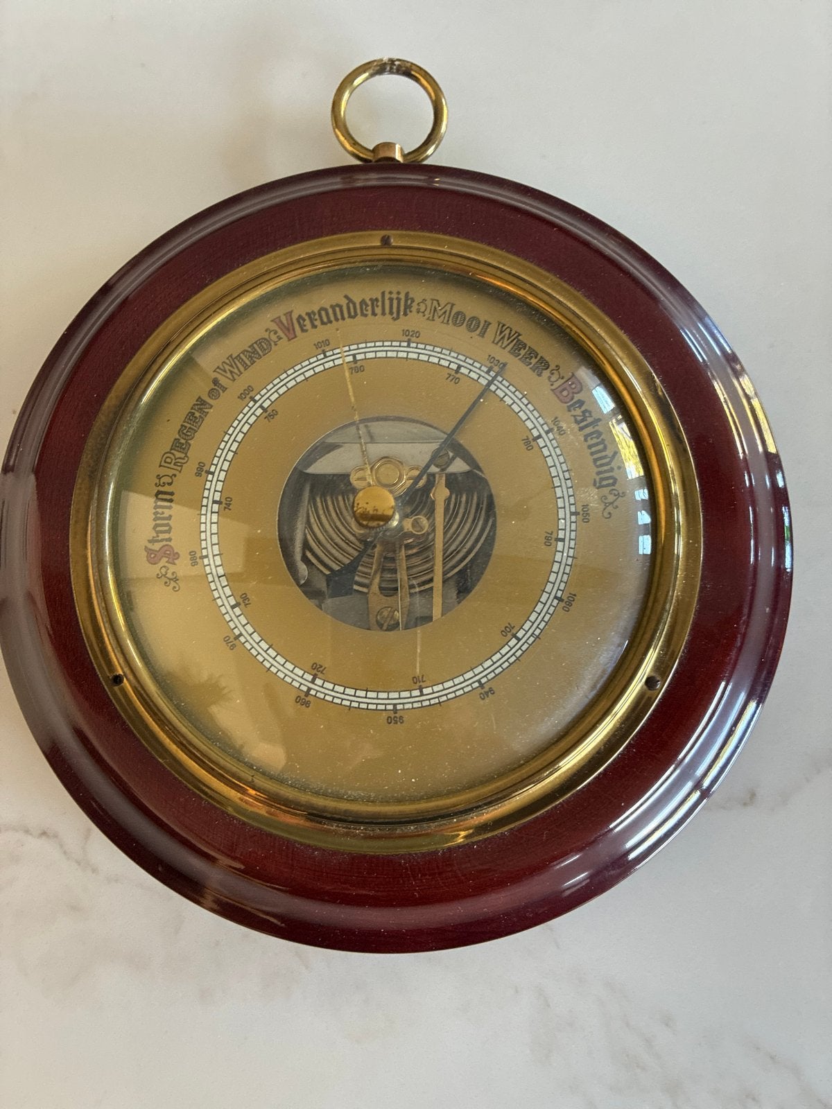 Antieke Barometer - Klassiek Weerstation, Ophalen of Verzenden, Gebruikt, Barometer