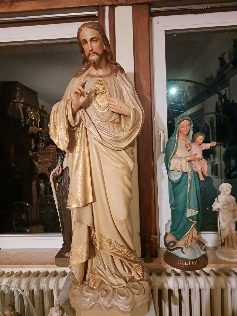 Antiek vintage religieuze heiligen beelden Kerk Klooster, Ophalen