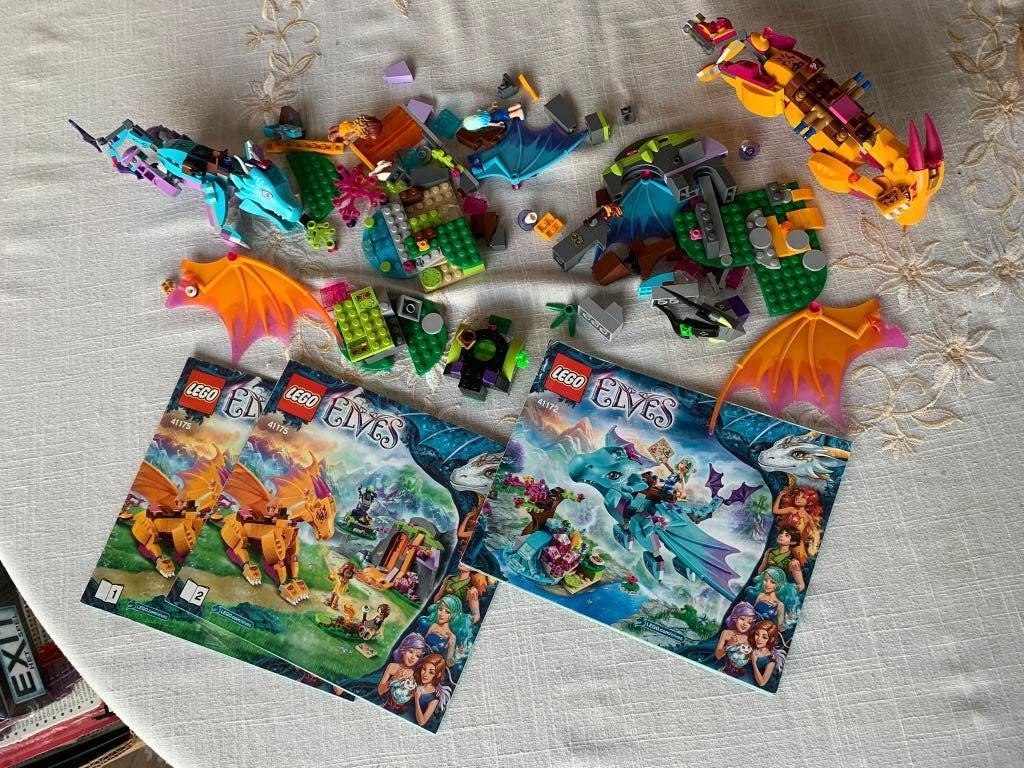Lego Elves - 2 Draken Water en vuur!, Gebruikt, Compleet, Overige thema's, Lego