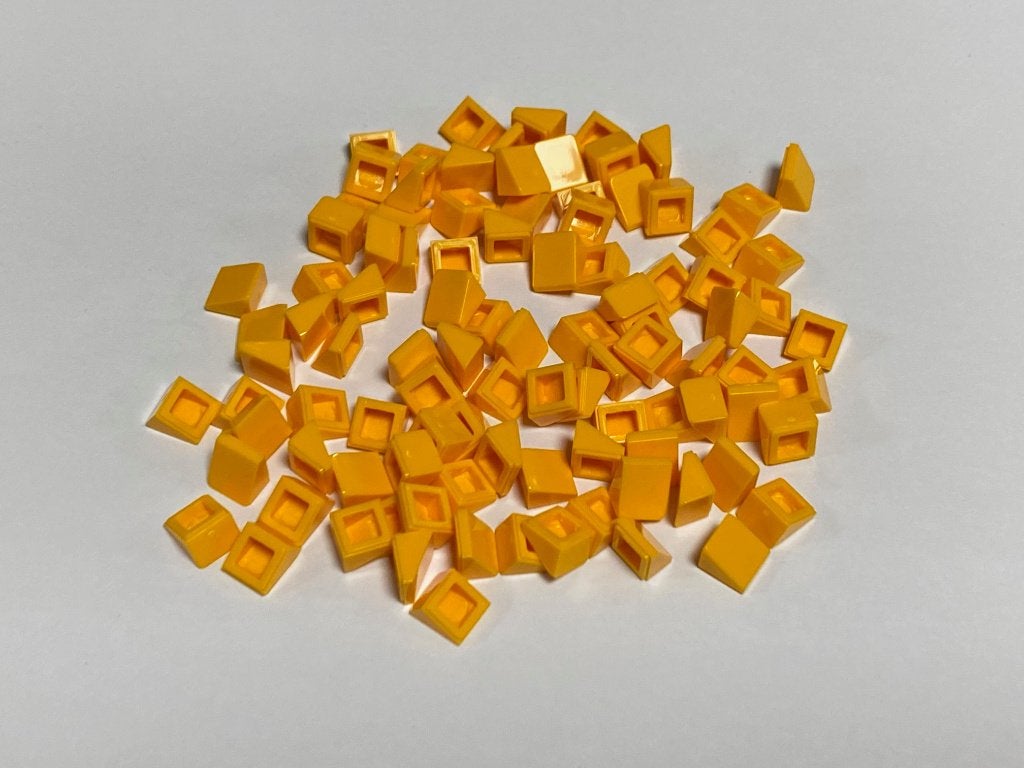 Partij 100x 1x1 Lego mini dakpannetjes in diverse kleuren, Overige thema's, Lego, Nieuw, Ophalen of Verzenden