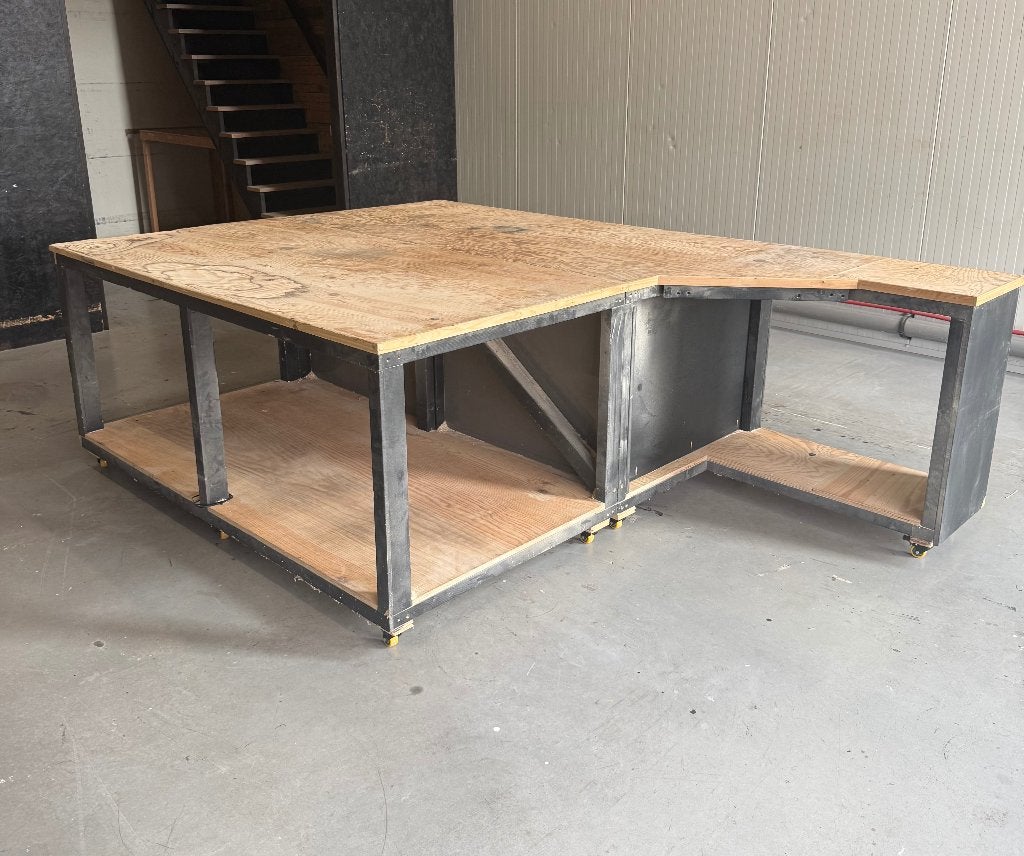 Werkbank voor tafelzaag | Houten werkbank | Werkplaats, Doe-het-zelf en Verbouw, Werkbanken, Ophalen, Gebruikt, 170 cm of meer
