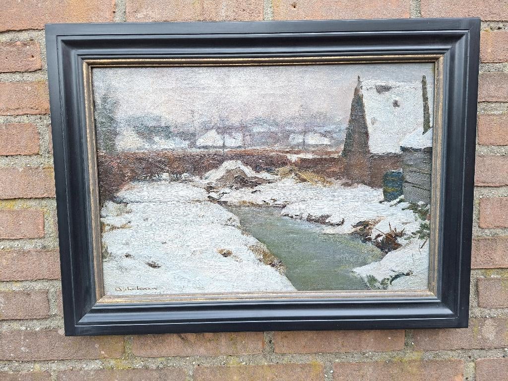 DAVID SCHULMAN , 1881-1966 WINTER, Antiek en Kunst, Kunst | Schilderijen | Klassiek, Ophalen