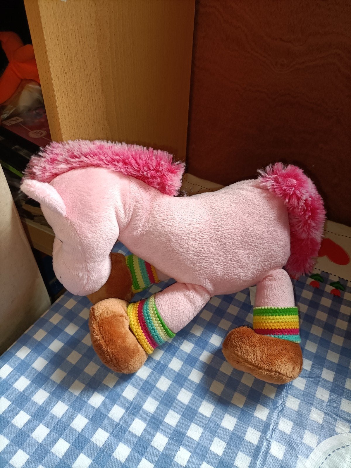 Roze paard knuffel Jafri Toys 24 cm, Ophalen of Verzenden, Zo goed als nieuw