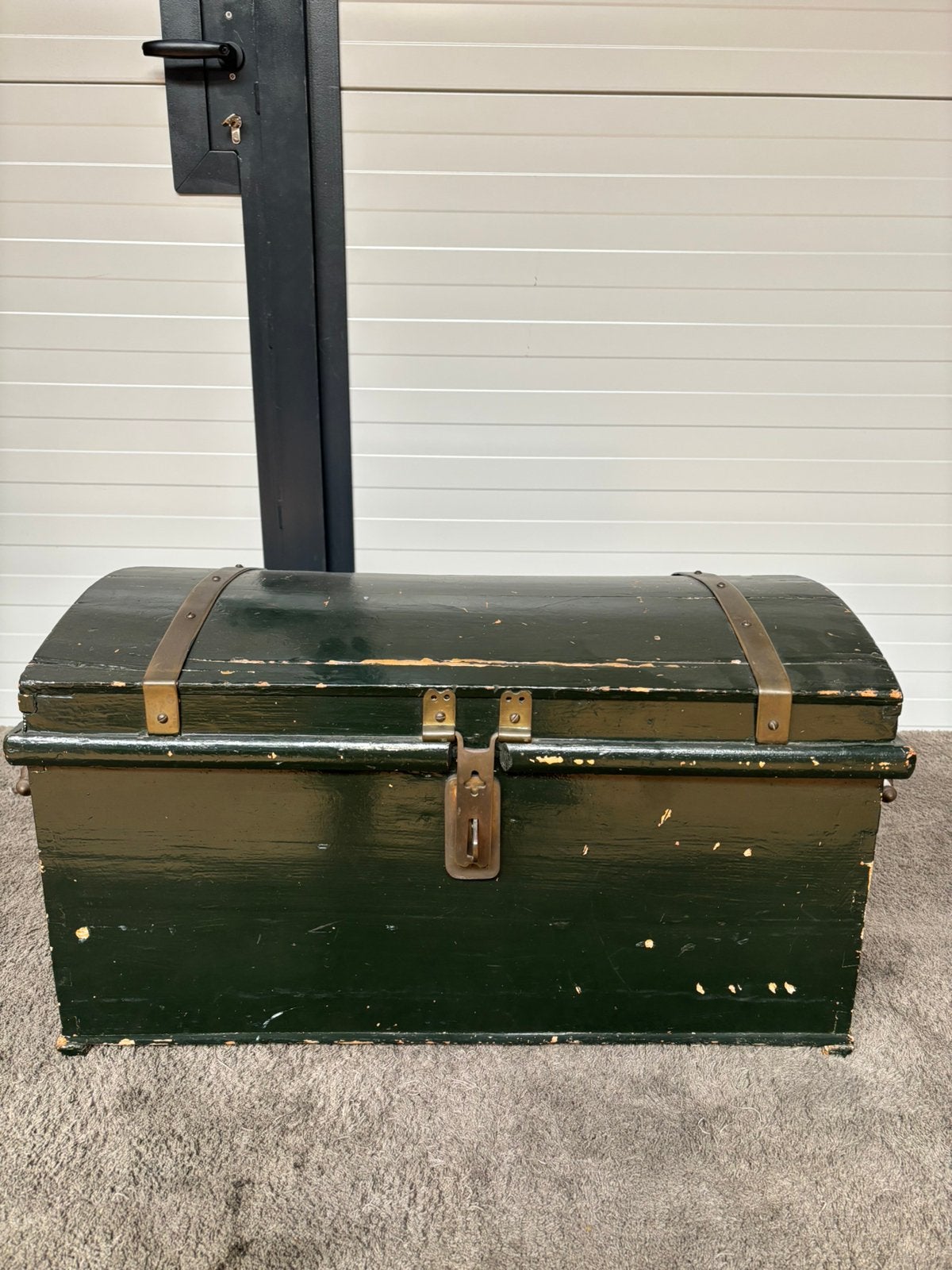 Oude brocante “antieke” houten opbergkist, Ophalen, Gebruikt, 50 tot 100 cm, Minder dan 50 cm
