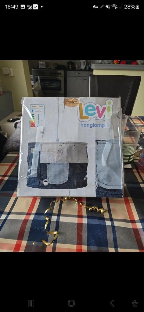 Nieuwe Levi hanglamp - Jeans look, Modern, Speels, Jeans, 50 tot 75 cm, Nieuw, Ophalen of Verzenden