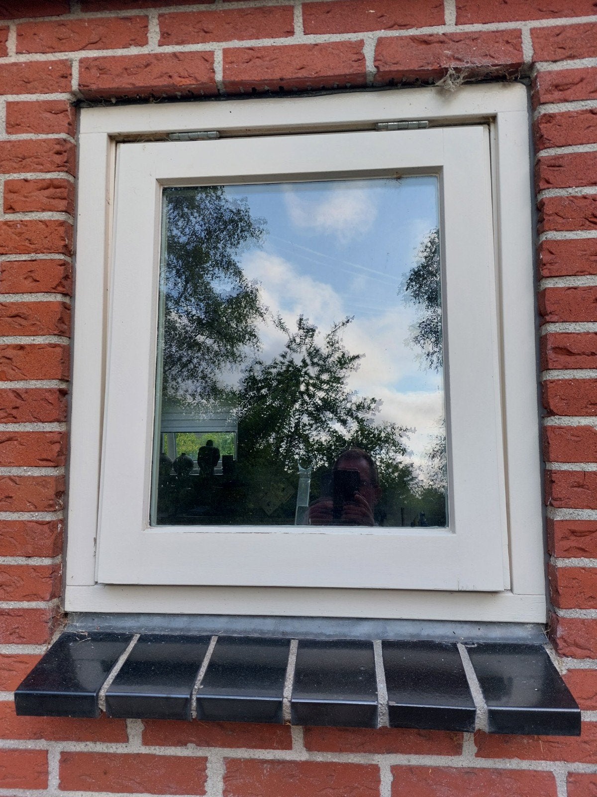 Raamkozijn 695x785mm met dubbelglas, Ophalen, Gevelraam of Ruit, Gebruikt, Minder dan 80 cm