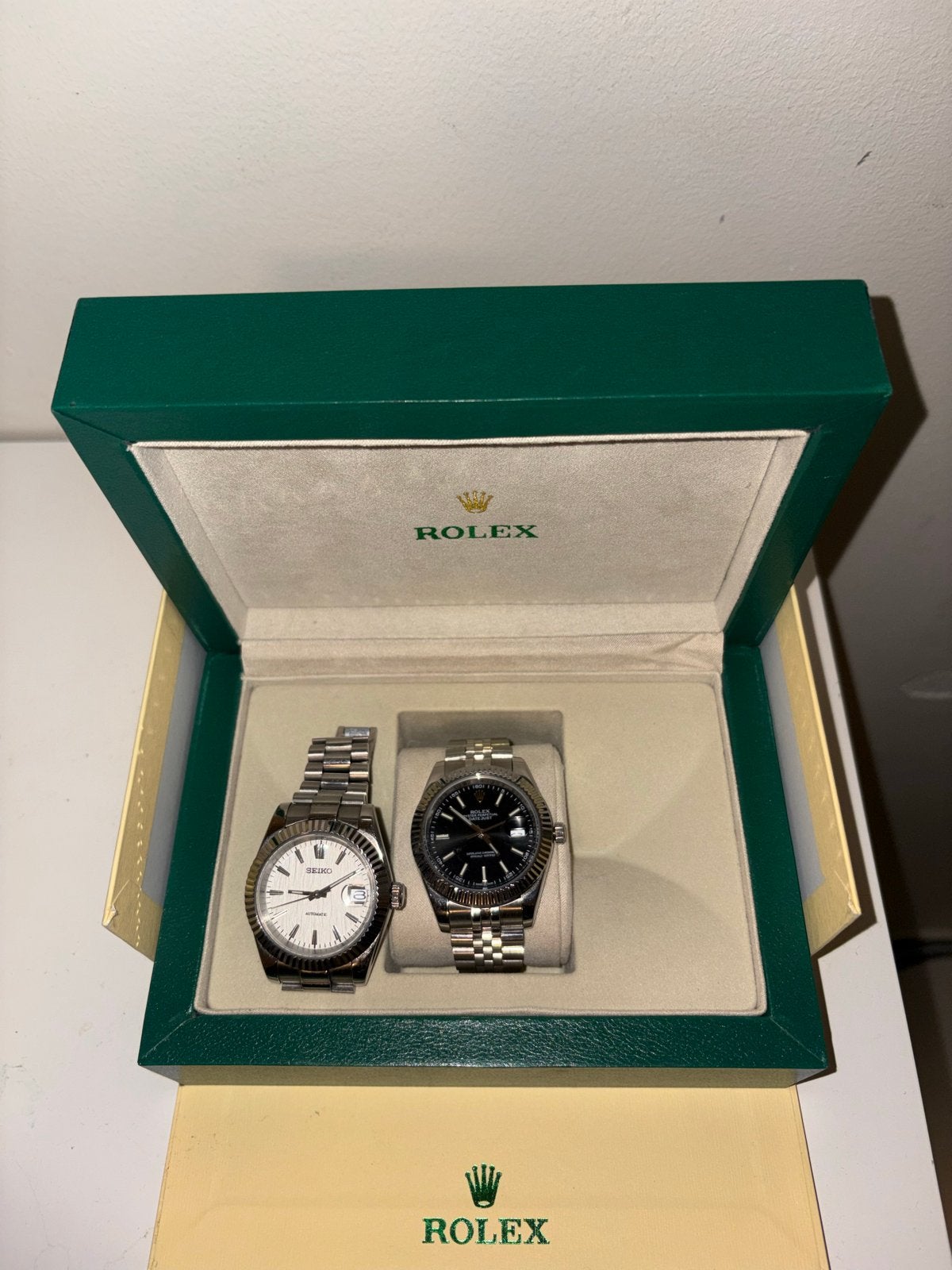 Rolex Oyster Perpetual Datejust en Seiko Horloge Set, Sieraden, Tassen en Uiterlijk, Horloges | Heren, Gebruikt, Polshorloge, Ophalen of Verzenden