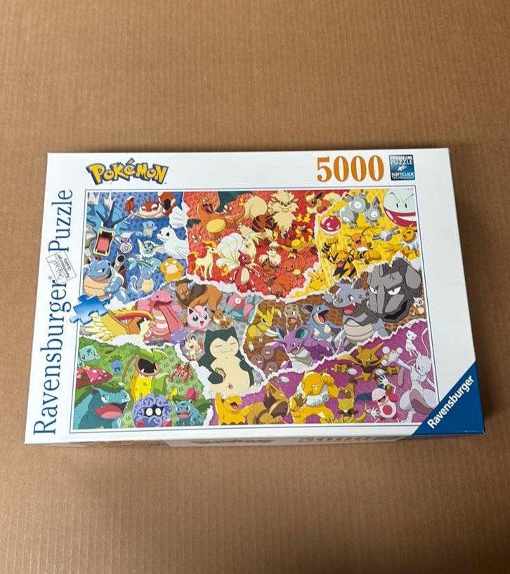 Pokémon puzzel 5000 stukjes, Ophalen of Verzenden, Meer dan 1500 stukjes, Zo goed als nieuw, Legpuzzel