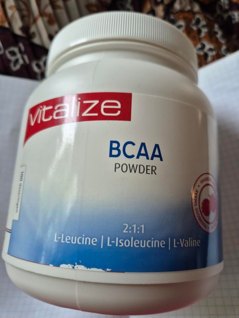 Nieuw! 1 grote pot BCAA poeder + 1 bijna nieuwe van vitalize, Ophalen of Verzenden, Nieuw, Poeder of Drank