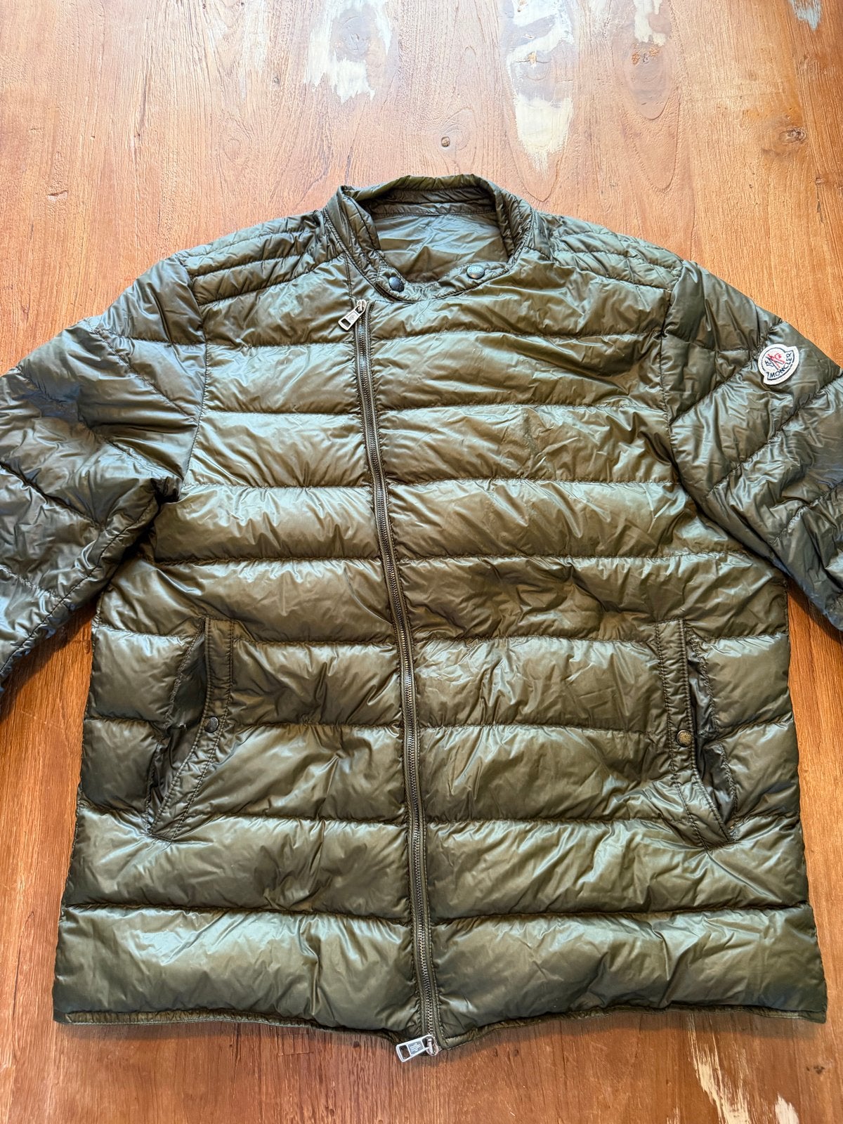 Moncler jas maat M - Stijlvolle en warme herenjas, Ophalen of Verzenden, Gedragen, Maat 48/50 (M), Groen