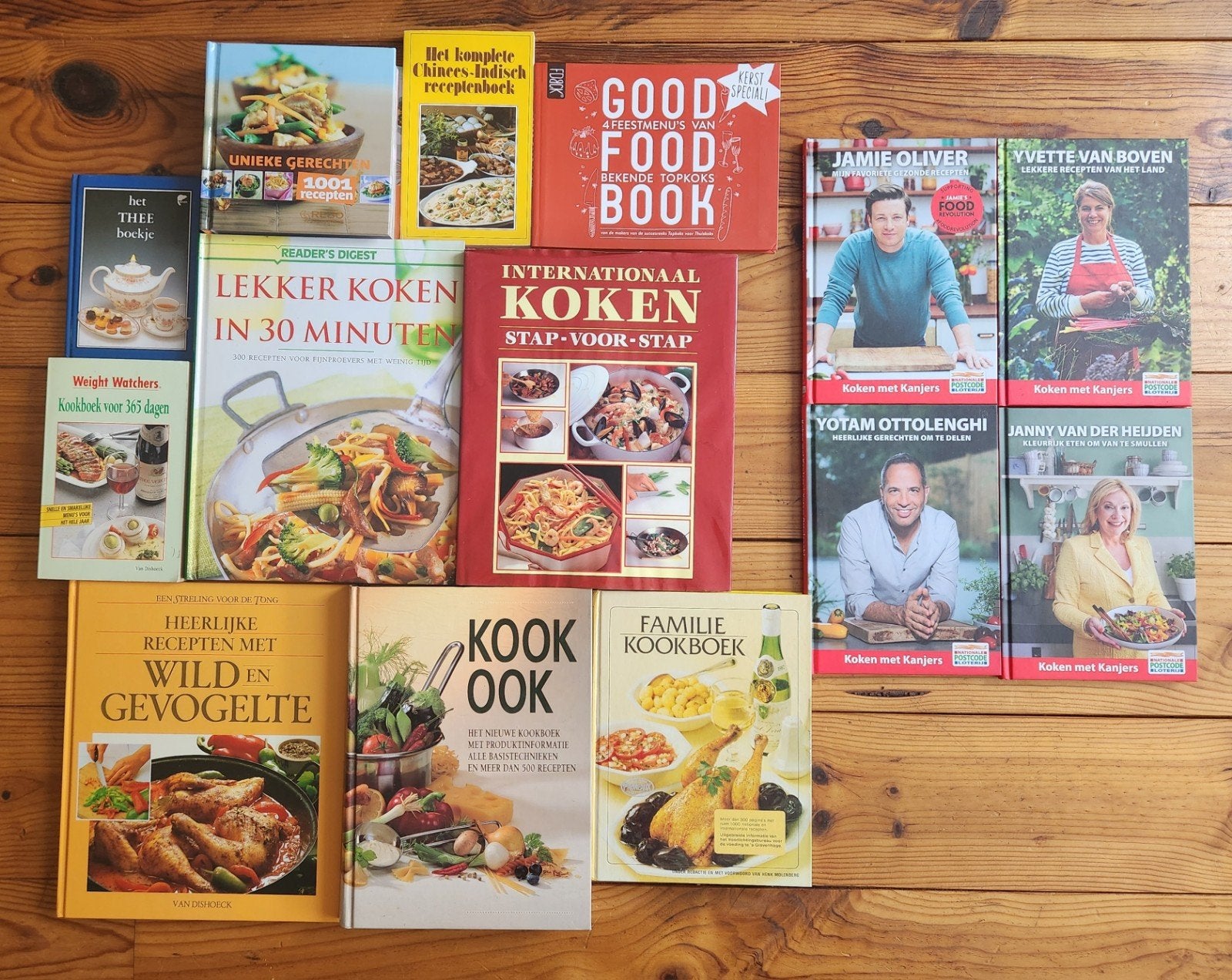 Grote collectie kookboeken (14 stuks), Gelezen, Gezond koken, Diverse auteurs, Ophalen of Verzenden