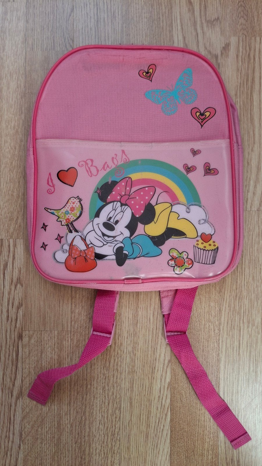 GRATIS  Roze rugzakje met Minnie Mouse, Ophalen of Verzenden, Gebruikt