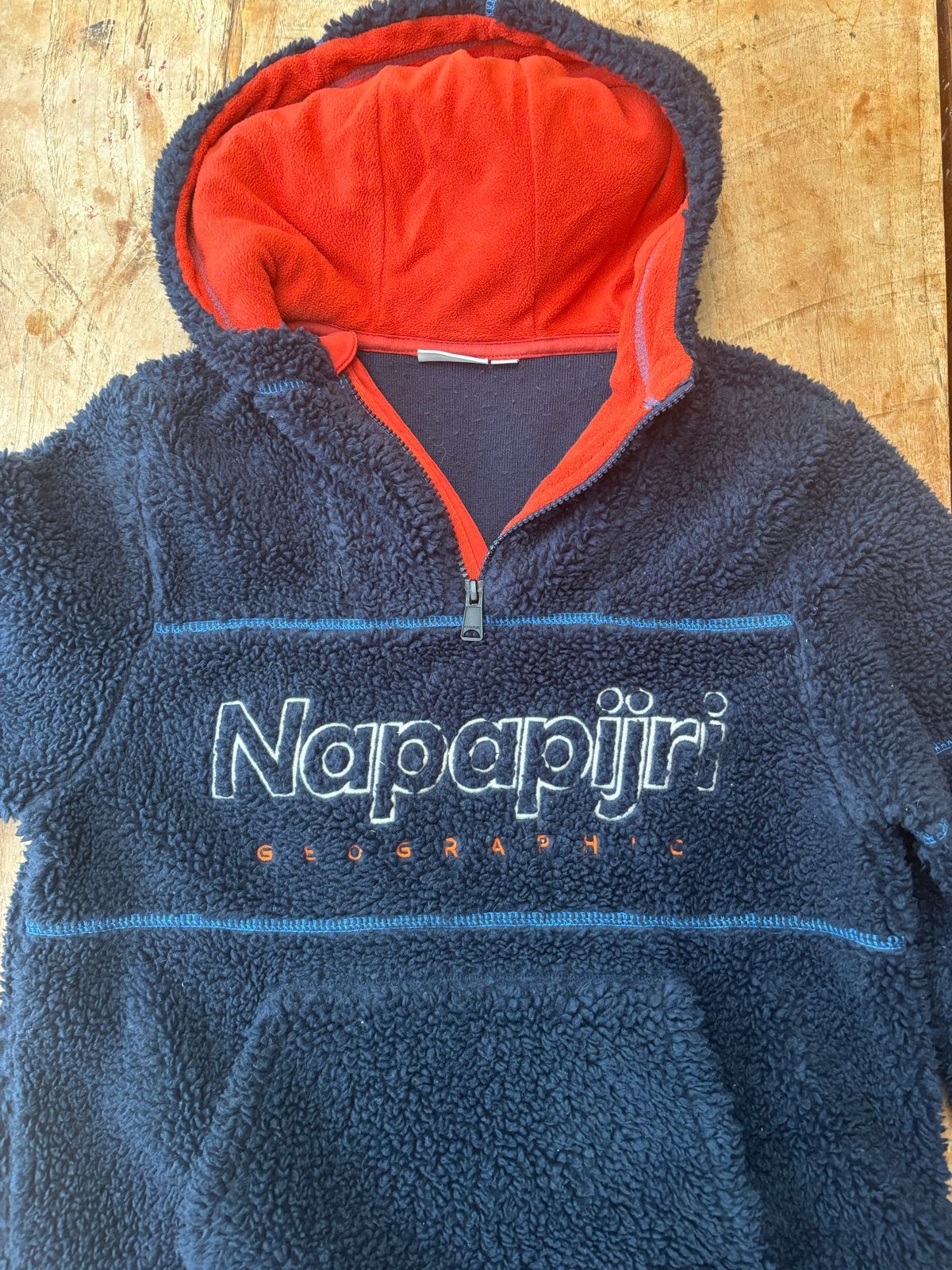 Napapijri Teddy Fleece Hoodie - Zo goed als nieuw, Ophalen of Verzenden, Zo goed als nieuw, Jongen of Meisje, Trui of Vest