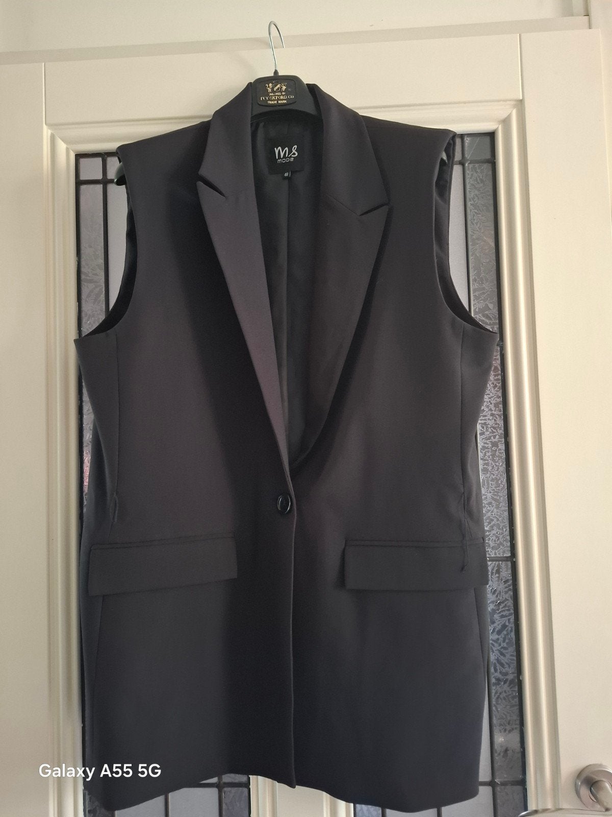 Ms mode nieuwe lange gilet maat48, Kleding | Dames, Grote Maten, Verzenden, Nieuw, Zwart, Broek of Spijkerbroek