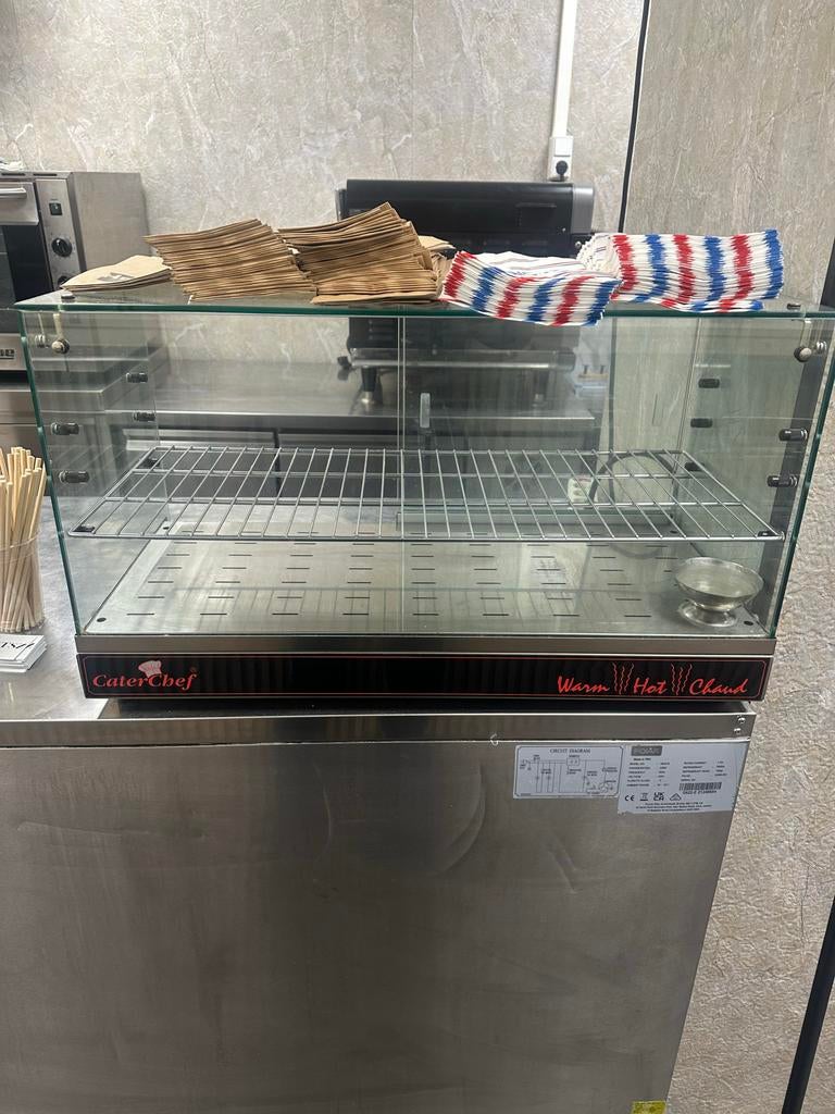 Caterchef Warmhoudvitrine - Perfecte staat, Ophalen, Gebruikt