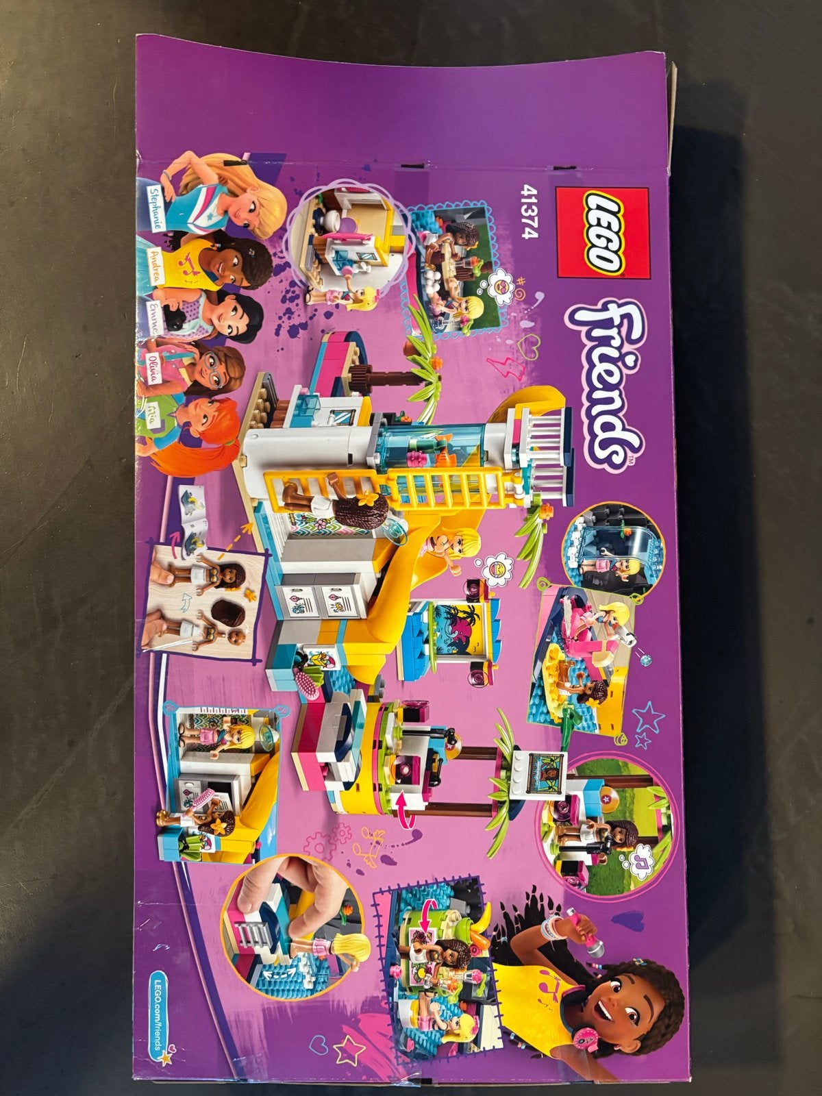 Lego Friends Zwembad (41374) compleet, Ophalen of Verzenden, Zo goed als nieuw, Overige merken