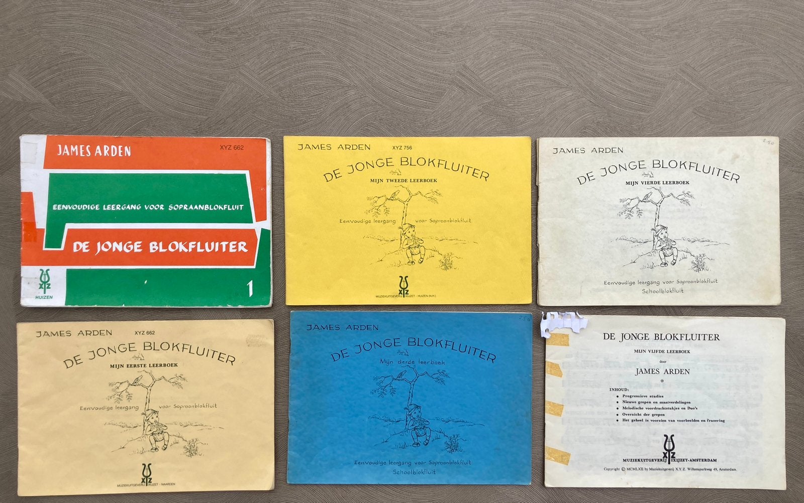 Retro - 6x James Arden - Serie 5x De Jonge Blokfluiter, Gebruikt, Overige genres, Les of Cursus, Ophalen of Verzenden