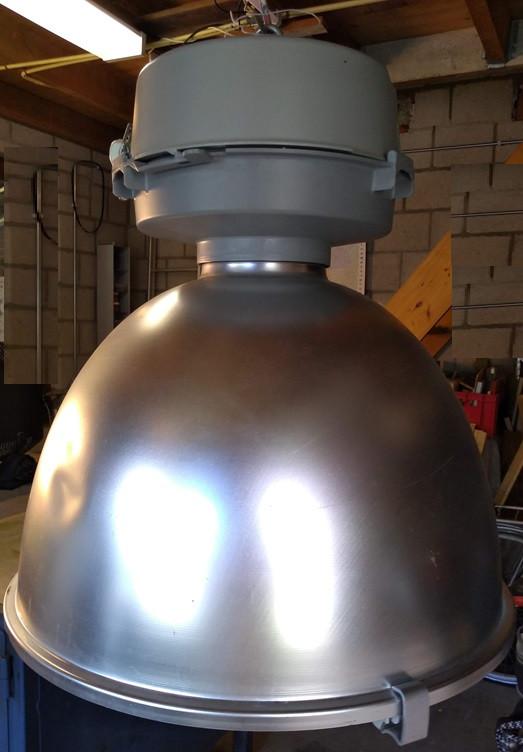 Industriële Lamp Aluminium Glas met E27 fitting, Ophalen, Gebruikt, Glas, Minder dan 50 cm