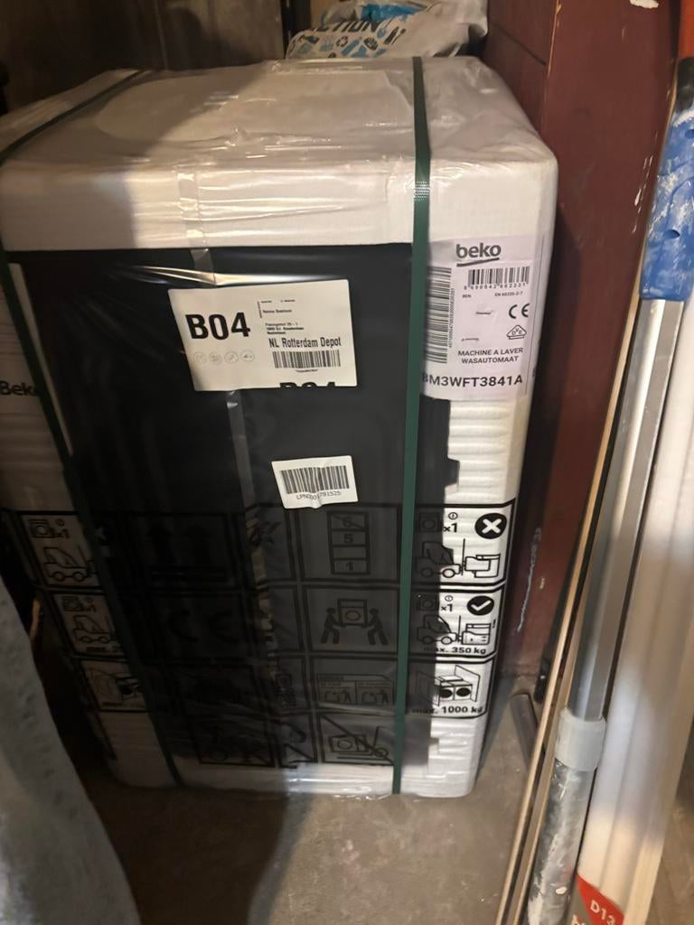 Beko BM3WFT3841A SteamCure Wasmachine - Nieuw in verpakking, 1200 tot 1600 toeren, 8 tot 10 kg, Nieuw, Ophalen of Verzenden