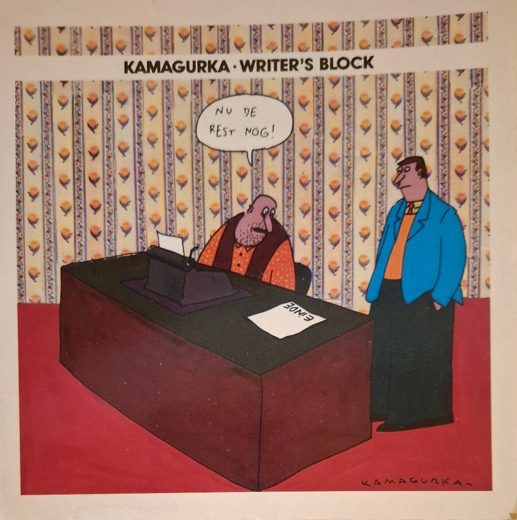 Kamagurka - writer's block, Eén stripboek, Ophalen of Verzenden, Zo goed als nieuw, Kamagurka