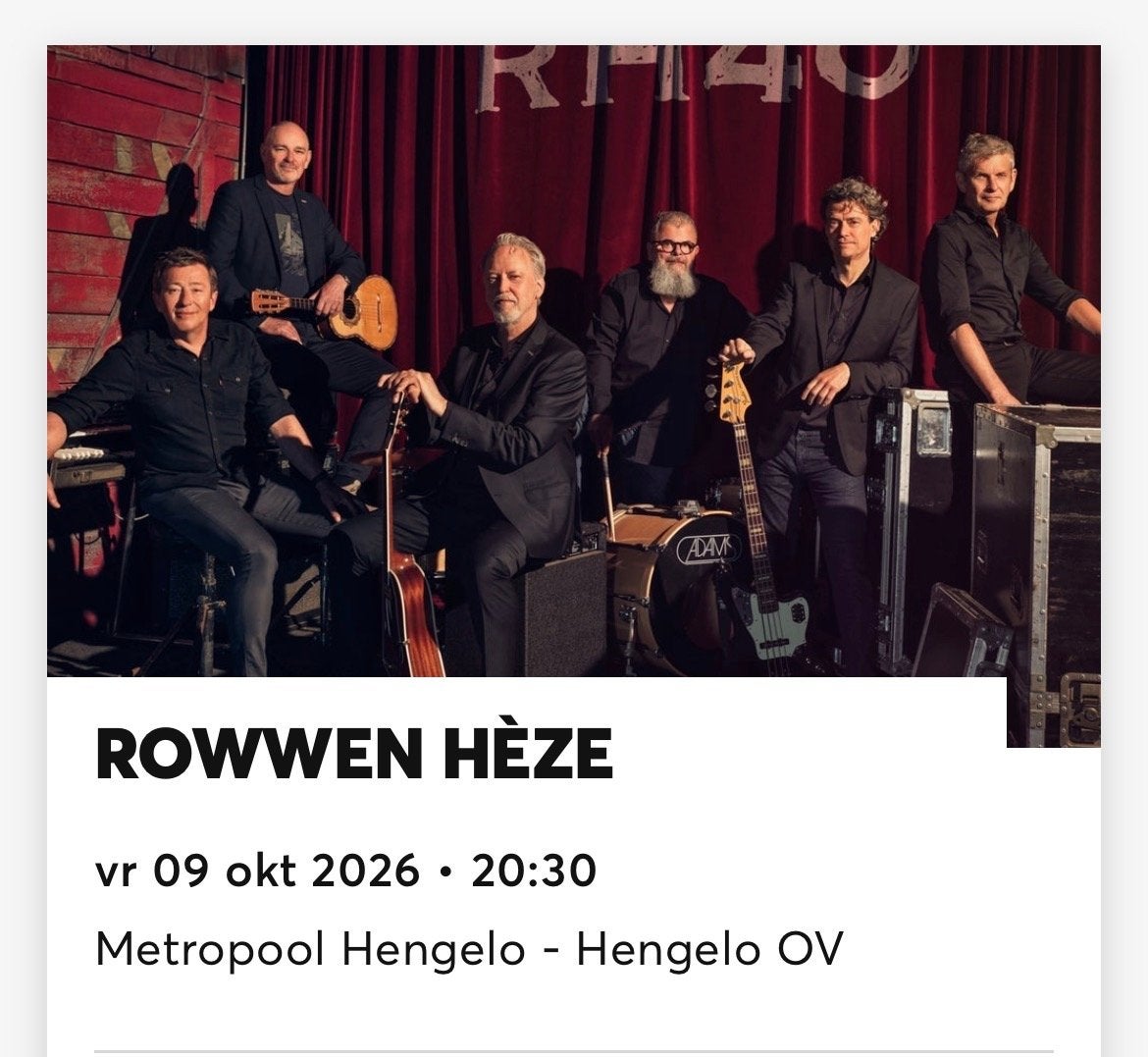 Twee tickets Rowwen Hèze Metropool 9 oktober 2026, Tickets en Kaartjes, Twee personen, Oktober