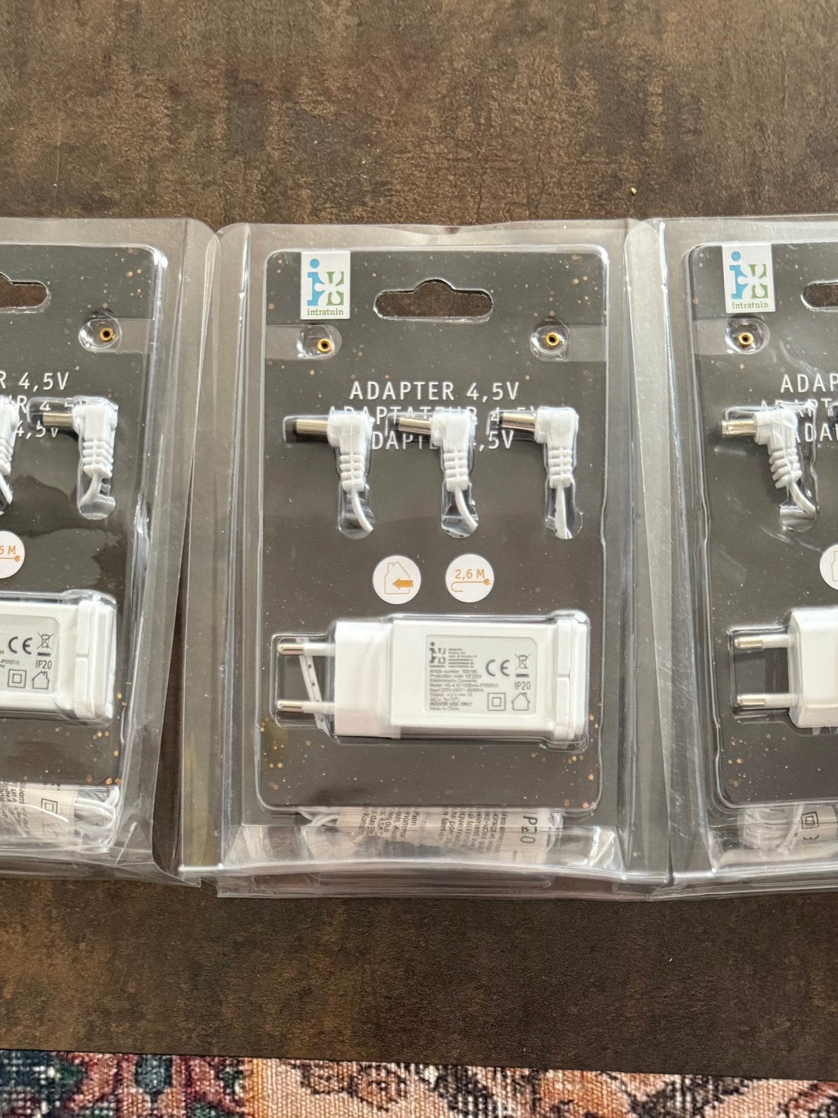 3 nieuwe Intratuin adapters 4,5V, Ophalen of Verzenden, Nieuw