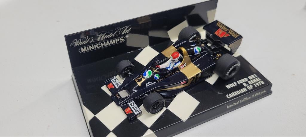 Minichamps Wolf Ford WR1 canadian GP 1978 B.Rahal, Ophalen of Verzenden, Zo goed als nieuw, Auto, MiniChamps