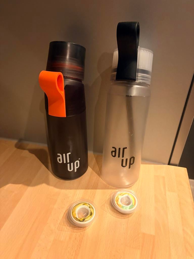 2x Air up drinkfles - Zwart en Wit, Ophalen of Verzenden, Gebruikt