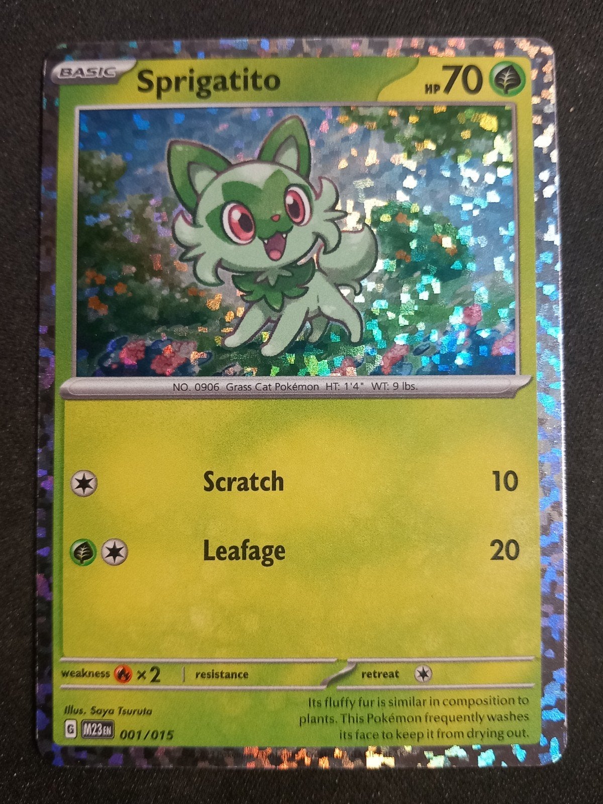 Pokemon Sprigatito McDonald's Match Battle 2023 Excellent, Verzenden, Zo goed als nieuw, Losse kaart, Foil