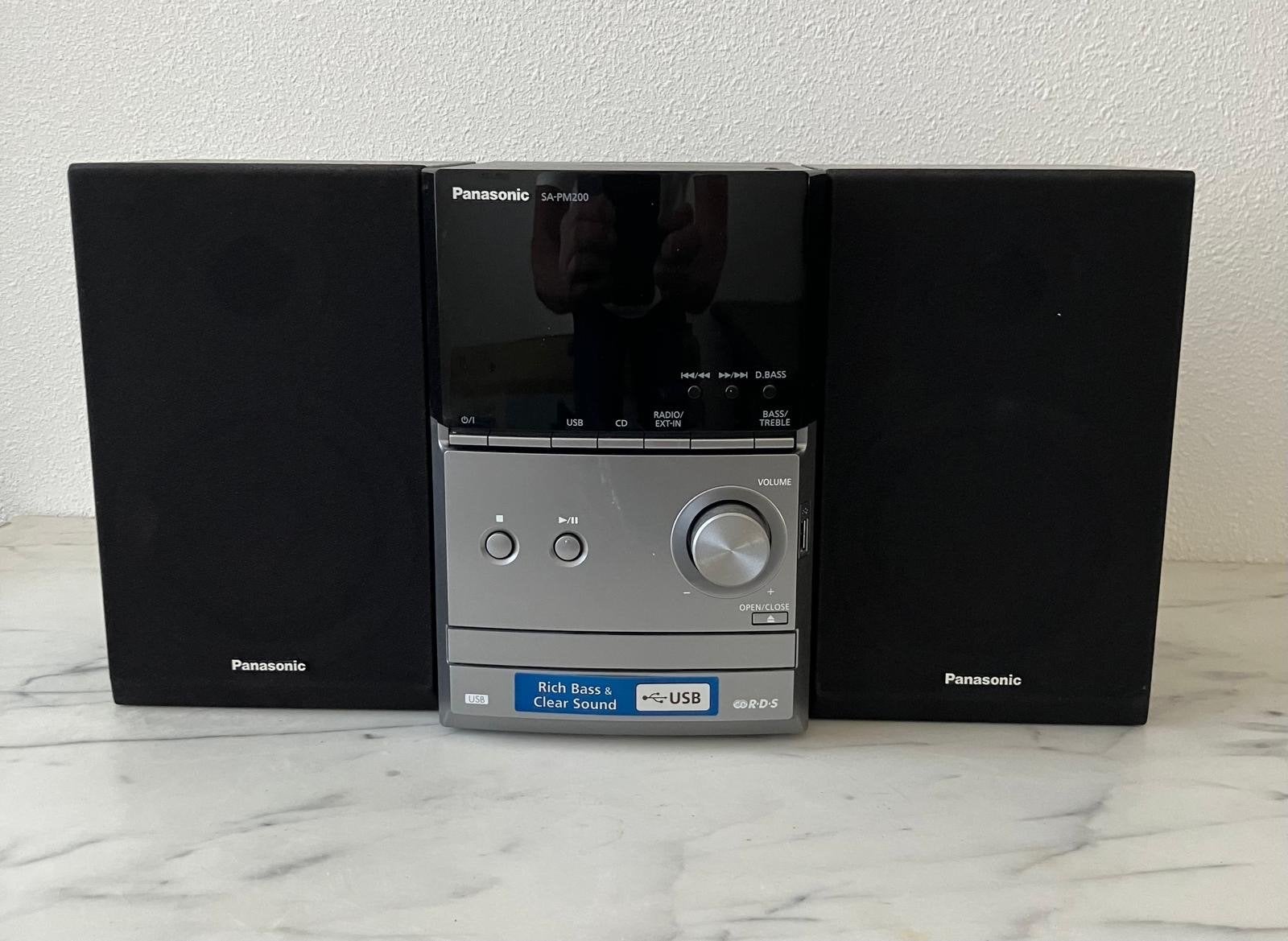 Panasonic SA-PM200 Microset met USB en CD-speler, Ophalen, Zo goed als nieuw, Cd-speler, Microset