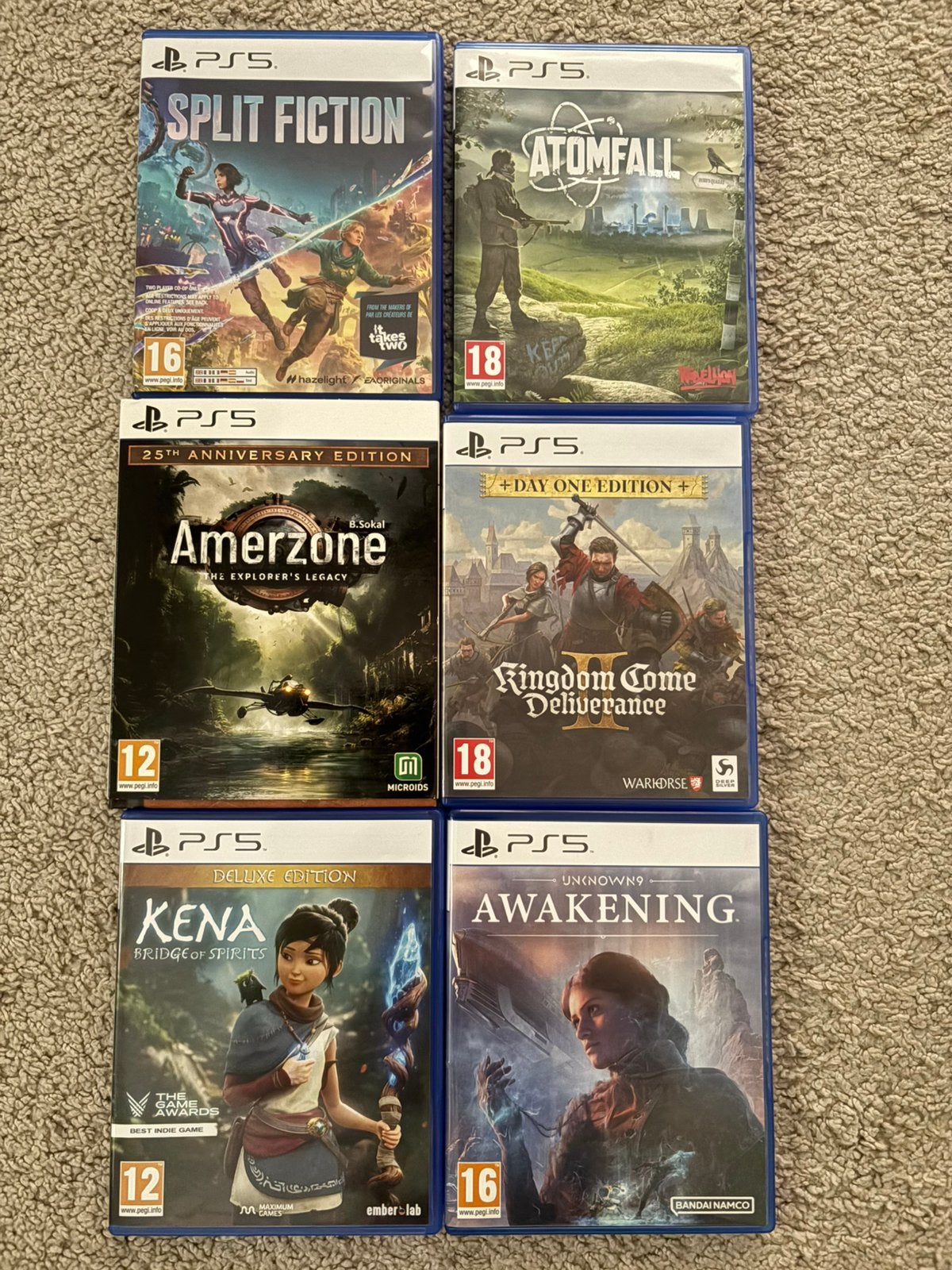 PS5 games 6x, Ophalen of Verzenden, Zo goed als nieuw