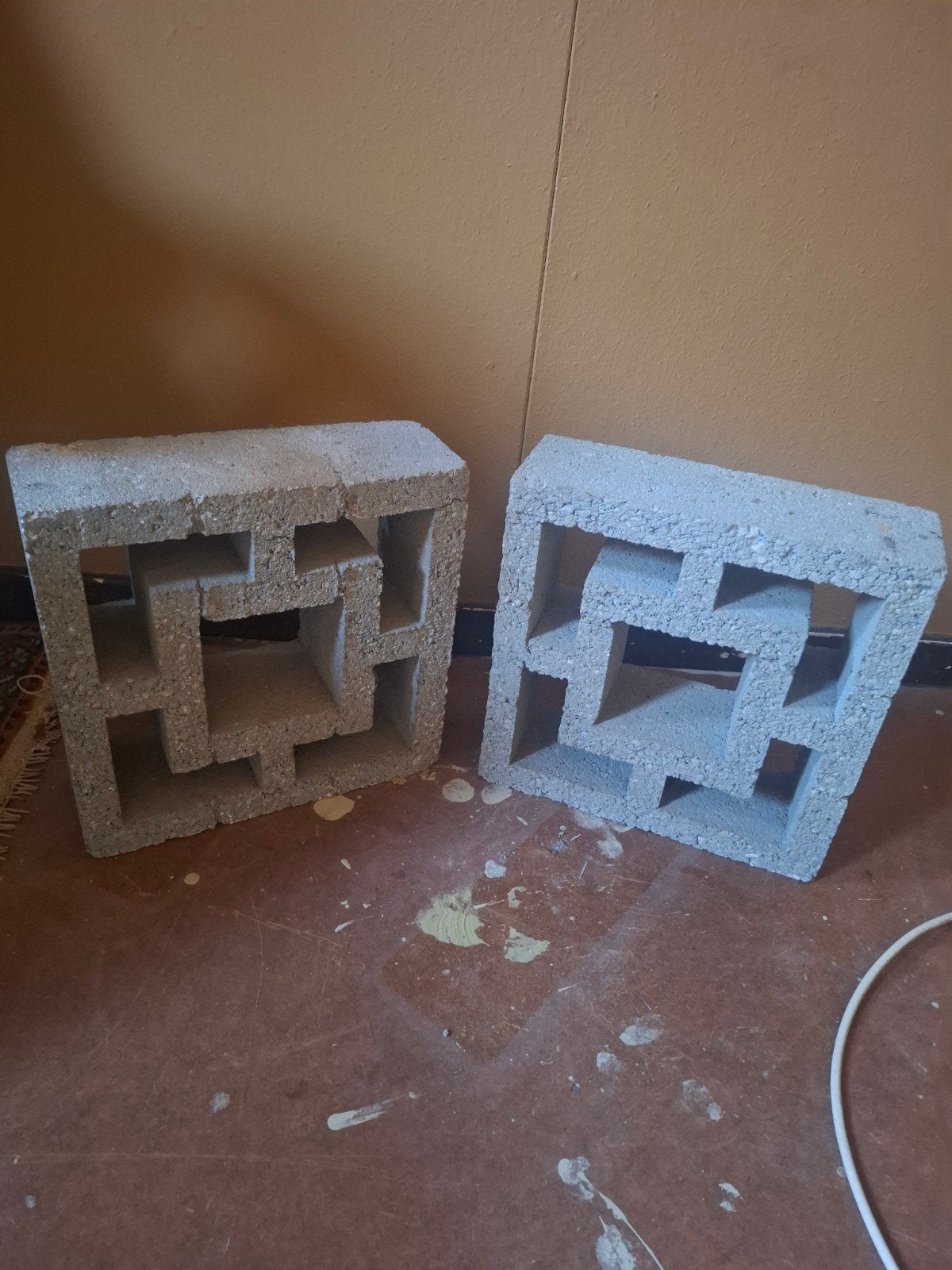 Decoratieve Betonblokken - Set van 2, Ophalen, Gebruikt, Beton