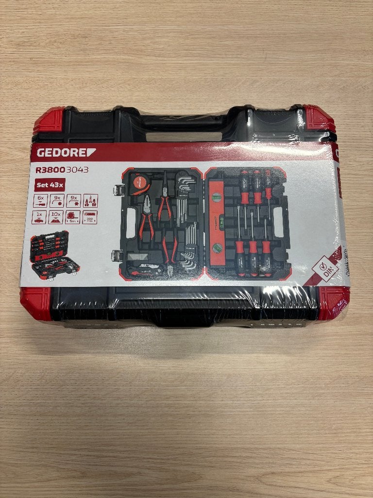 Gedore RED Gereedschapsset 43-Delig  – R38003043, Doe-het-zelf en Verbouw, Gereedschap | Handgereedschap, Postbus 488, 2400 AL Alphen aan den Rijn