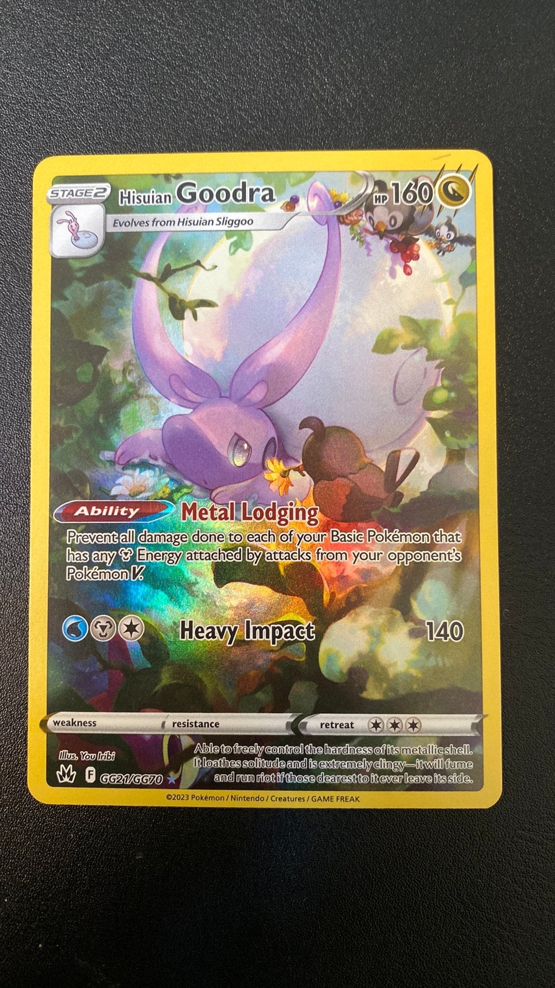 Pokemon hisuian goodra gg21 full art crown zenith, Ophalen of Verzenden, Zo goed als nieuw