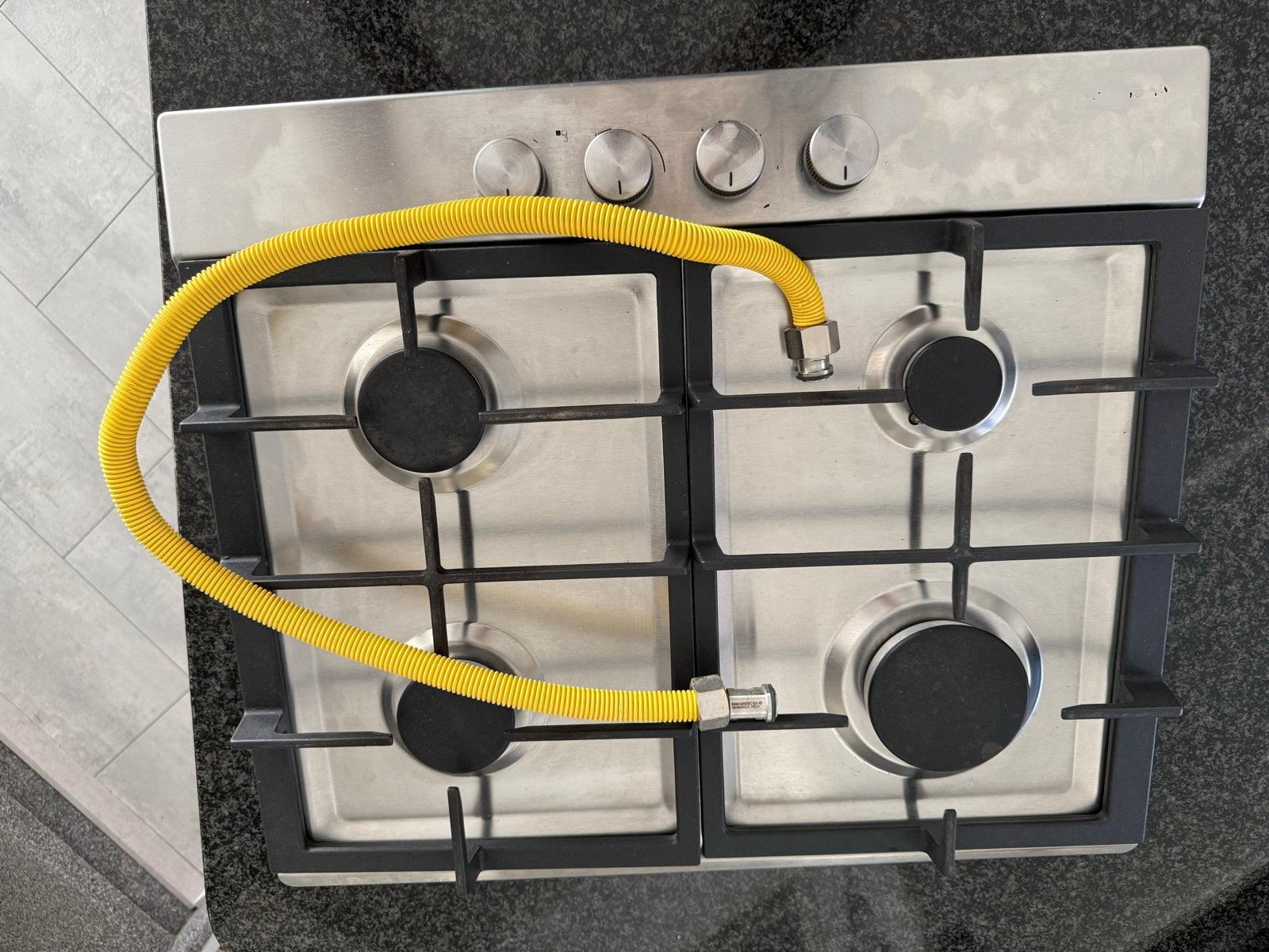 Inventum gaskookplaat - 4 branders, Gebruikt, Inbouw, Gas, 4 kookzones