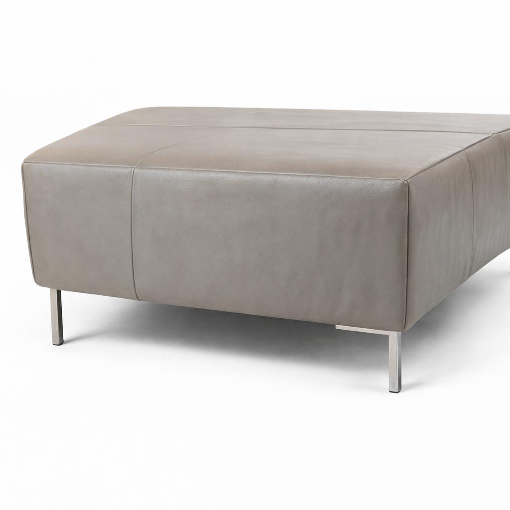 Design hocker Rolf Benz, Ophalen, Rechthoekig, Leer, 75 tot 100 cm