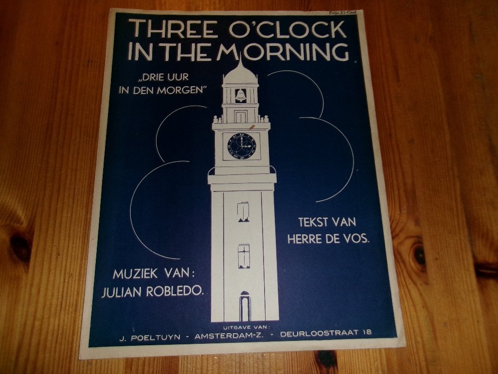 Drie uur in den morgen - julian robledo / herre de vos, Zang, Gebruikt, Ophalen of Verzenden, Artiest of Componist