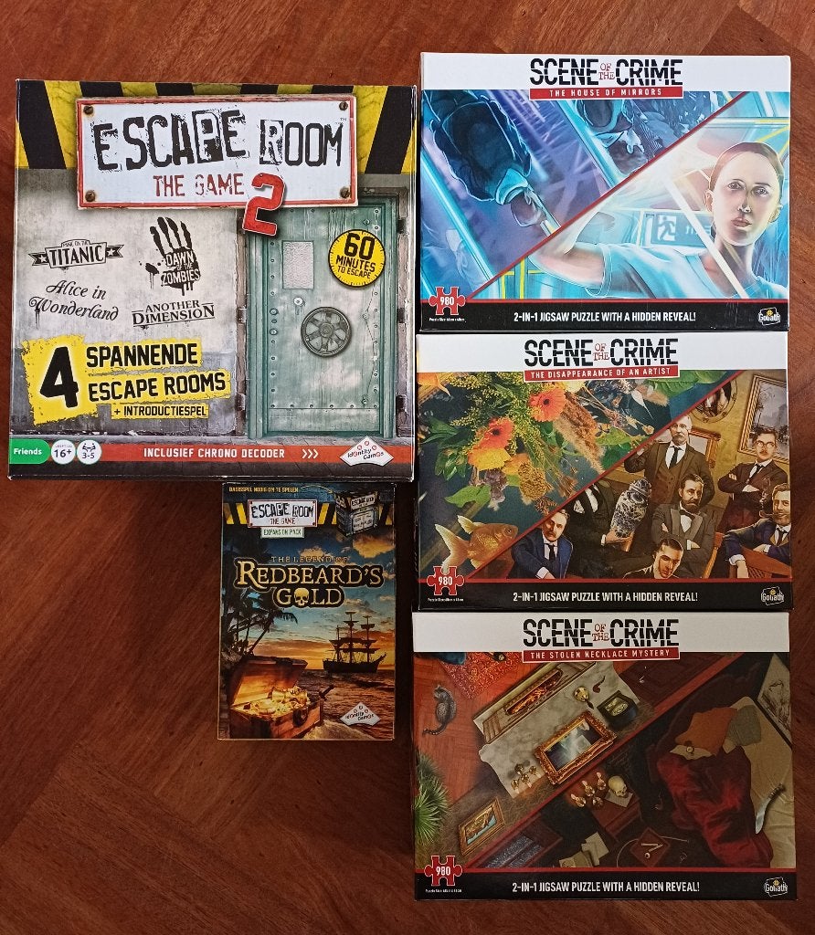 Escape Room The Game 2 & Crime Puzzels. Totaal: 8 escaperoom, Ophalen of Verzenden, Zo goed als nieuw