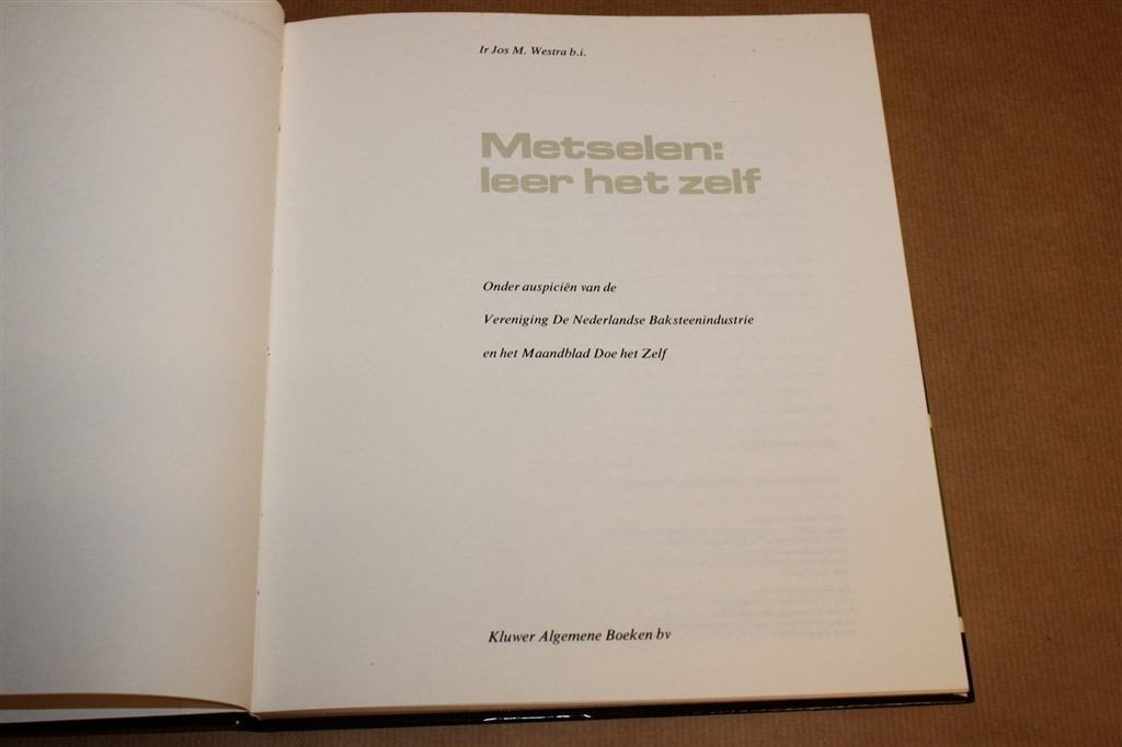 Metselen — Leer het Zelf, Tuinmuren en Bestrating, Boeken, Ophalen of Verzenden, Gelezen, Overige onderwerpen