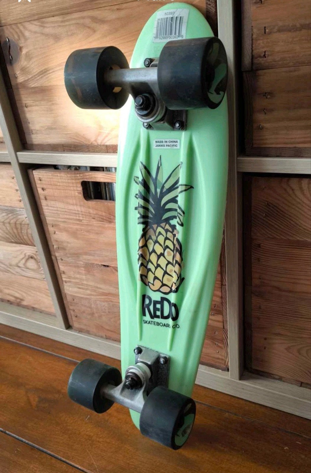 ReDo Skateboard Cruiser - Mintgroen met Ananas (24 inch), Ophalen of Verzenden