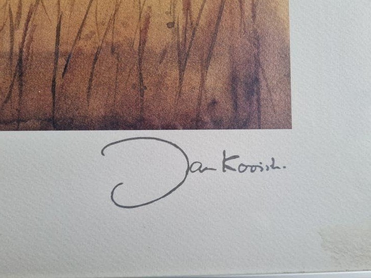 Sfeervolle Aquarel van Jan kooistra., Realistisch, Ophalen of Verzenden, Landschap, Aquarel