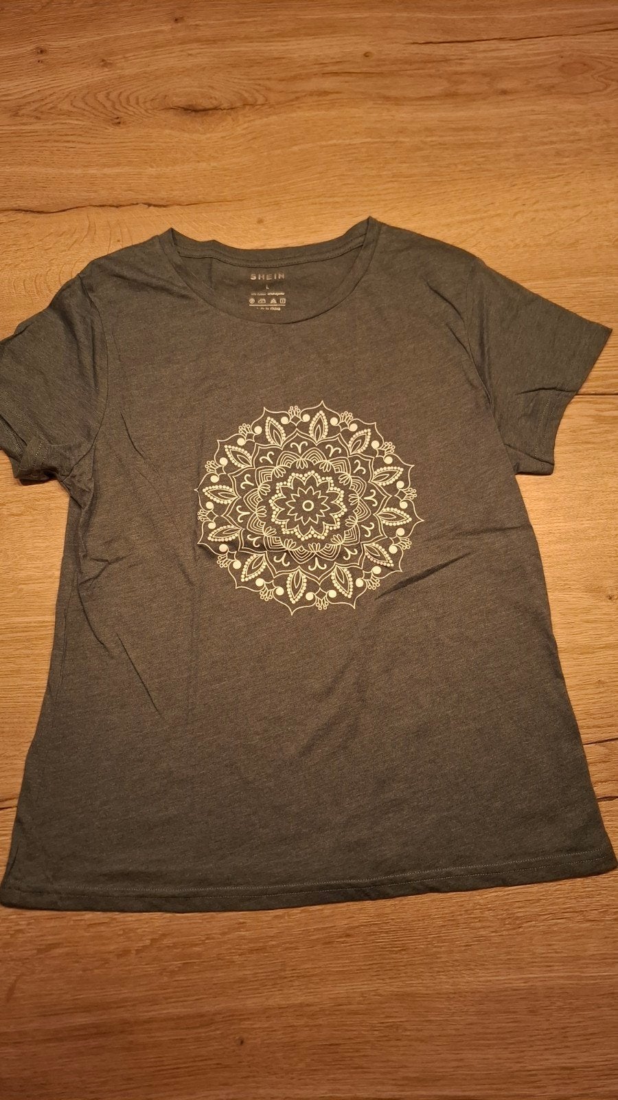 Groen Shein T-shirt met mandala print - Maat L, Maat 42/44 (L), Ophalen of Verzenden, Korte mouw, Gedragen