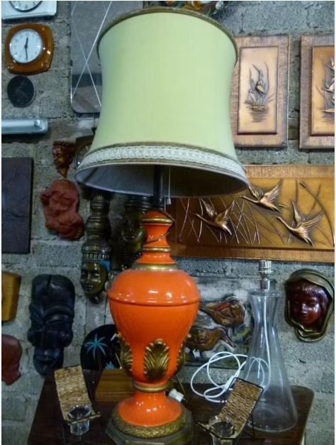 vintage tafellamp xl Italy 60er jaren, Ophalen, Overige materialen, Zo goed als nieuw, 75 cm of meer