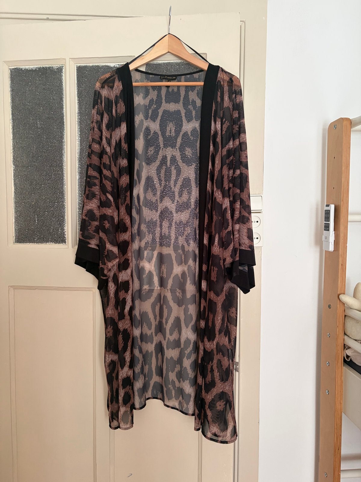 Voile Kimono met Luipaardprint - Licht Transparant XL/48/50, Ophalen of Verzenden, Zo goed als nieuw, Bruin, Overige typen