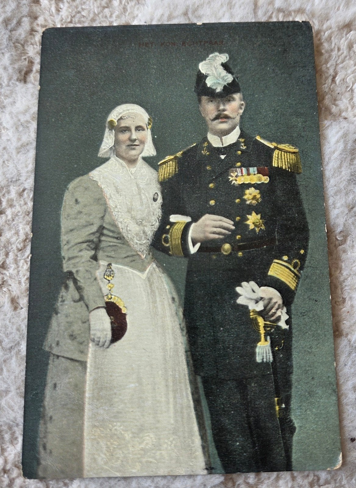 Oude ansichtkaart Koningin Wilhelmina en Prins Hendrik, Verzenden, Voor 1920, Gelopen, Sterren en Beroemdheden